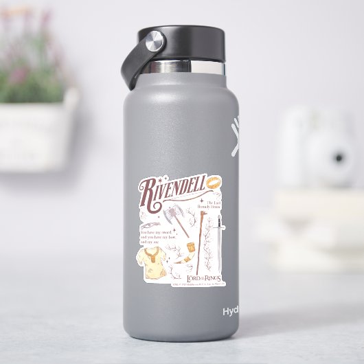RIVENDELL™ Waterverf Collage Grafisch Sticker (HydroFlask)