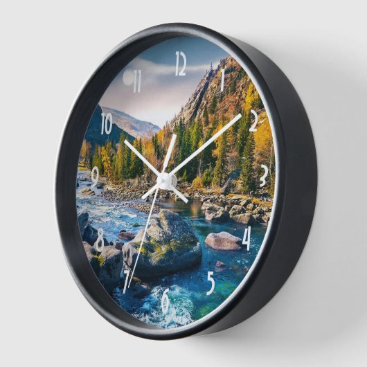 River and Mountains Schilderachtig foto (Hoek)