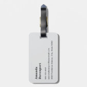 River and Mountains Schilderachtig foto Bagagelabel (Achterkant verticaal)