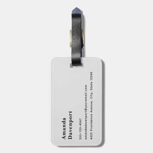 River and Mountains Schilderachtig foto Bagagelabel (Achterkant verticaal)