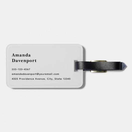 River and Mountains Schilderachtig foto Bagagelabel (Achterkant horizontaal)