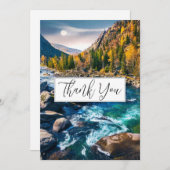 River and Mountains Schilderachtig foto Bedankkaart (Voorkant / Achterkant)