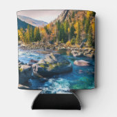 River and Mountains Schilderachtig foto Blikjeskoeler (Achterkant)