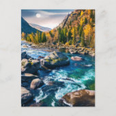 River and Mountains Schilderachtig foto Briefkaart (Voorkant)