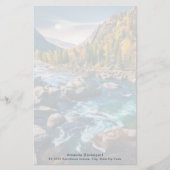 River and Mountains Schilderachtig foto Briefpapier (Voorkant)