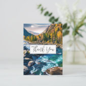 River and Mountains Schilderachtig foto Dank je we Briefkaart (Staand voorkant)