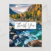 River and Mountains Schilderachtig foto Dank je we Briefkaart (Voorkant)