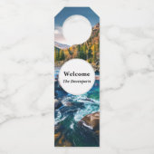 River and Mountains Schilderachtig foto Flessenhanger (Voorkant)