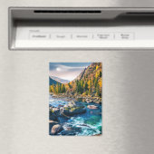 River and Mountains Schilderachtig foto Magneet (Insitu (Vaatwasser))