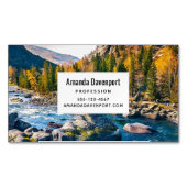 River and Mountains Schilderachtig foto Magnetisch Visitekaartje (Voorkant)
