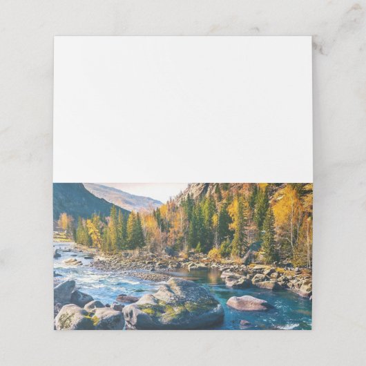 River and Mountains Schilderachtig foto Plaatskaartje (Buitenkant ongevouwen)