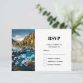 River and Mountains Schilderachtig foto RSVP Kaartje (Staand voorkant)