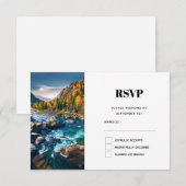 River and Mountains Schilderachtig foto RSVP Kaartje (Voorkant / Achterkant)