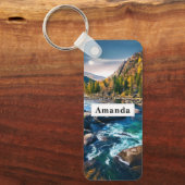 River and Mountains Schilderachtig foto Sleutelhanger (Voorkant)