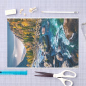 River and Mountains Schilderachtig foto Tissuepapier (Craft)