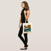 River and Mountains Schilderachtig foto Tote Bag (Voorkant (model))