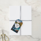 River and Mountains Schilderachtig foto Verjaardag Cadeaulabel (Met Touw)