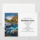 River and Mountains Schilderachtig foto Verjaardag Kaart (Voorkant / Achterkant)