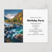 River and Mountains Schilderachtig foto Verjaardag Uitnodiging Briefkaart (Voorkant)