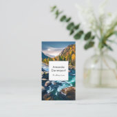 River and Mountains Schilderachtig foto Visitekaartje (Staand voorkant)