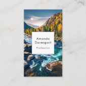 River and Mountains Schilderachtig foto Visitekaartje (Voorkant)