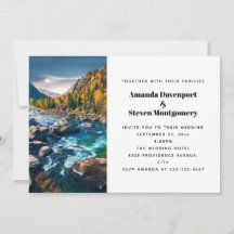 River and Mountains Schilderachtig Fotobruiloft