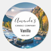 River and Mountains Schilderachtig fotokaarsenhand