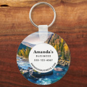 River and Mountains Schilderachtig Fotozaken Sleutelhanger (Voorkant)