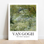River Bank in Springtime door Vincent van Gogh Poster<br><div class="desc">Vincent van Gogh's River Bank in Springtime (1887) beroemd schilderij</div>