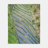 River between coconut trees painting fleece deken (Voorkant)