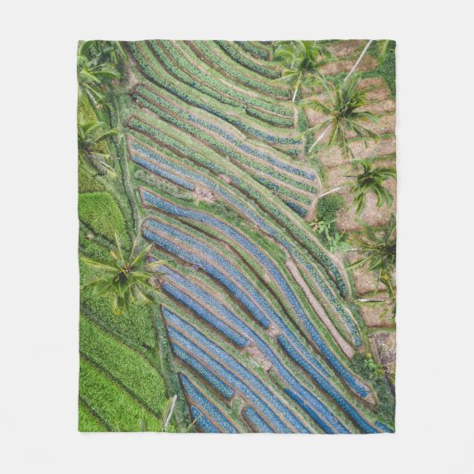 River between coconut trees painting fleece deken (Voorkant)