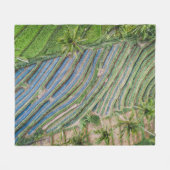 River between coconut trees painting fleece deken (Voorkant (Horizontaal))