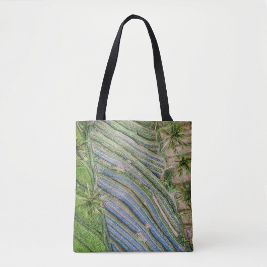 River between coconut trees painting tote bag (Voorkant)