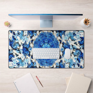 River blauw wit zwart mandala abstract bureaumat