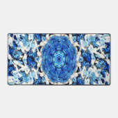 River blauw wit zwart mandala abstract bureaumat (Voorkant)