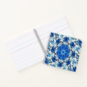 River blauw wit zwart mandala abstract........ notitieboek (Binnen)