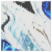 River blauw wit zwart mandala abstract stof (Close Up)