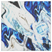 River blauw wit zwart mandala abstract stof (Swatch)