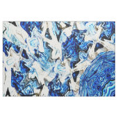 River blauw wit zwart mandala abstract stof (Fat Quarter)