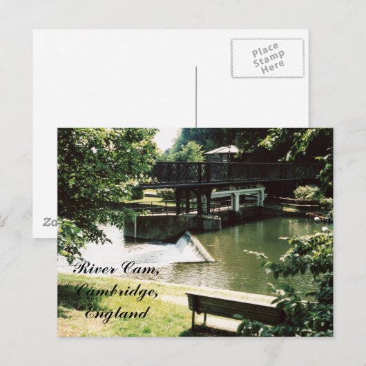 River Cam, Cambridge Postcard Briefkaart (Voorkant / Achterkant)