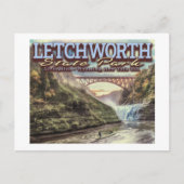 RIVER CANOEING - LETCHWORTH STATE PARK - NEW YORK BRIEFKAART (Voorkant)