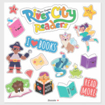 River City Readers Sticker Blad XL