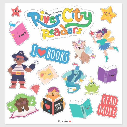 River City Readers Sticker Blad XL (Vel)