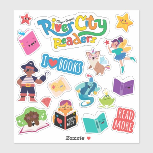 River City Readers Sticker Sheet (Vel)