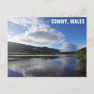 River Conwy Wales Welsh reisfoto Briefkaart