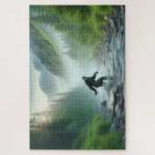 River Crossing Bigfoot, Bigfoot, sereen bos Legpuzzel (Verticaal)