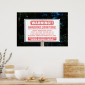 River Dam Warning Sign Print (Keuken)