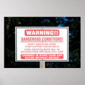 River Dam Warning Sign Print (Voorkant)