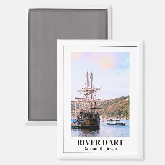 River Dart, Dartmouth, Devon Magneet (Voorkant / Achterkant)