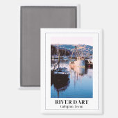 River Dart, Galmpton Creek, Devon, Verenigd Konink Magneet (Voorkant / Achterkant)